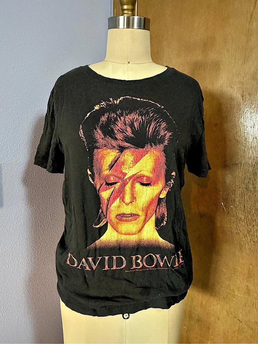 Old Navy David Bowie Graphic T-Shirt Black XS